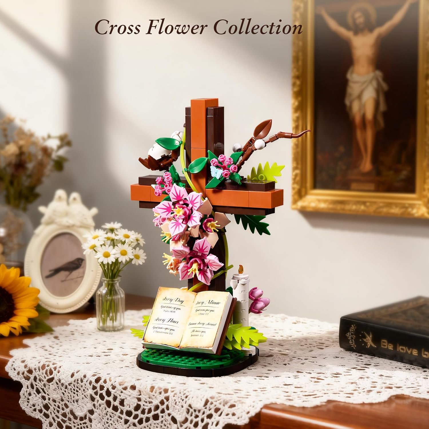 Jesus Cross Flower Building Set – 568 PCS 