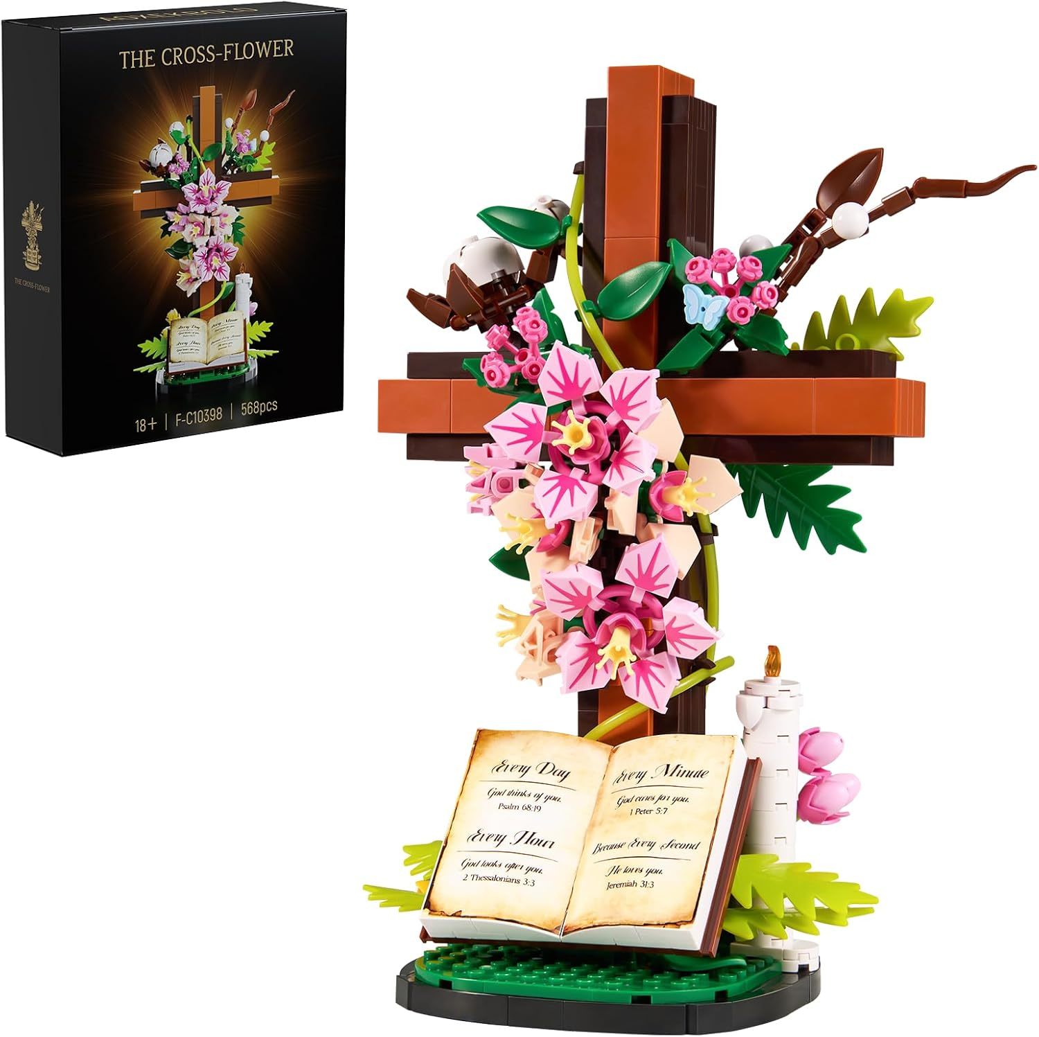 Jesus Cross Flower Building Set – 568 PCS