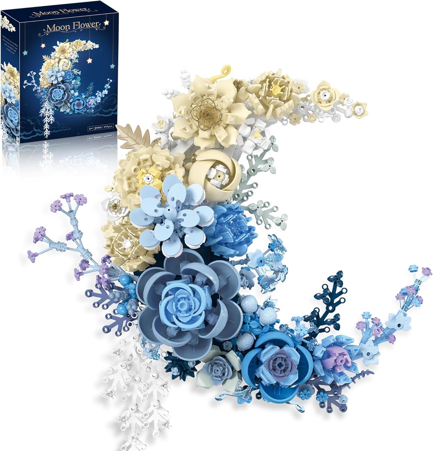 Moon Flower Building Set Botanical Collection Blossom for Wall Decor -934pcs