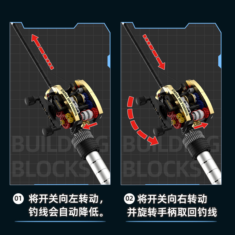 Water Drop Reel Fishing Rod Building Set