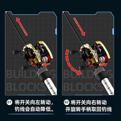 Water Drop Reel Fishing Rod Building Set