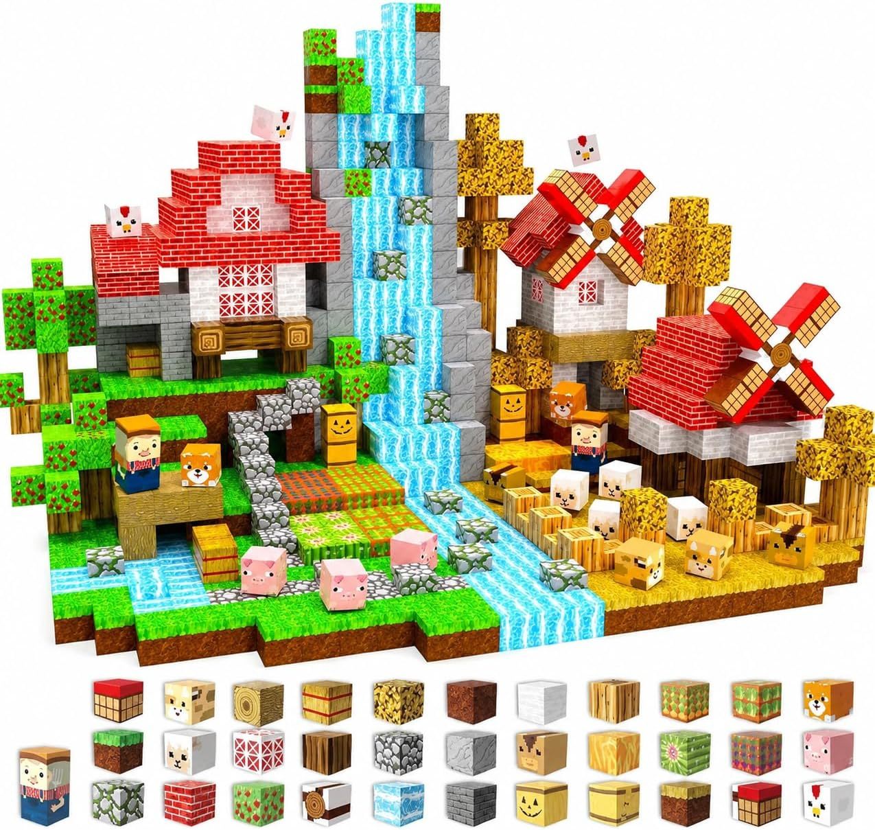 200-Piece Light-Up Magnetic Building Blocks for Kids 3+