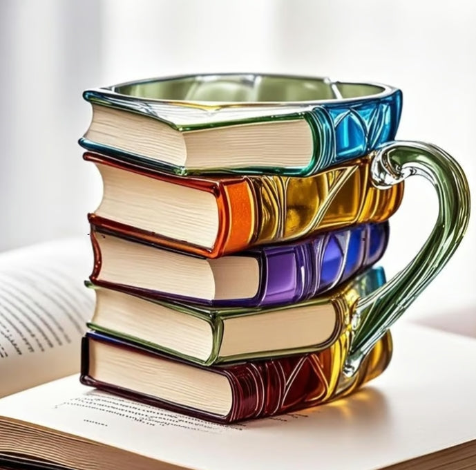 Painted Book Mug