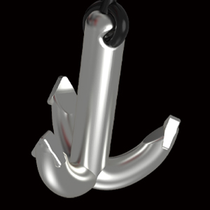 Decorative fish hook detail for the fishing rod building model