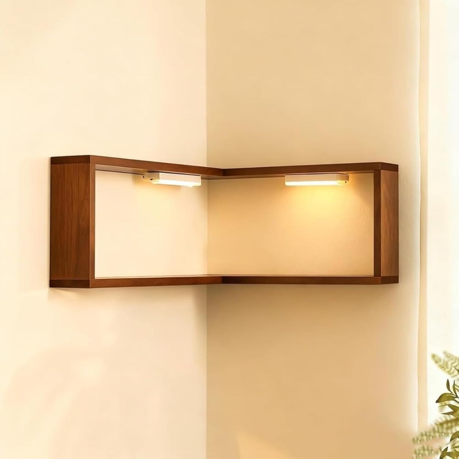Illuminated Floating Corner Shelves for Collectibles (Smart LED Edition)-北京欧布科技有限公司