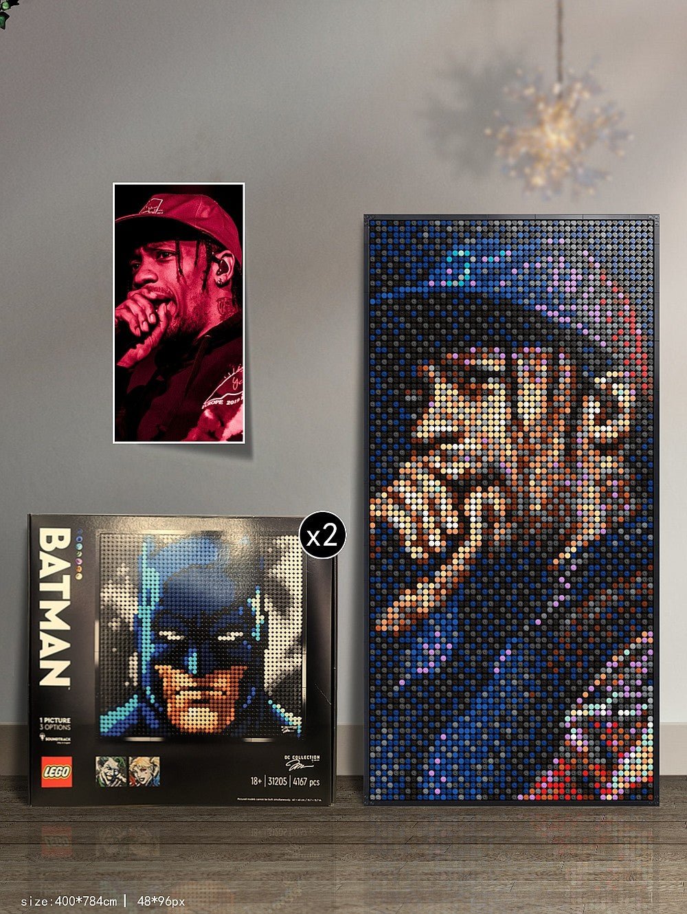 ComplexCon Exclusive | "Travis Scott" Pixel Art Wall Hanging Décor | DIY Built Set