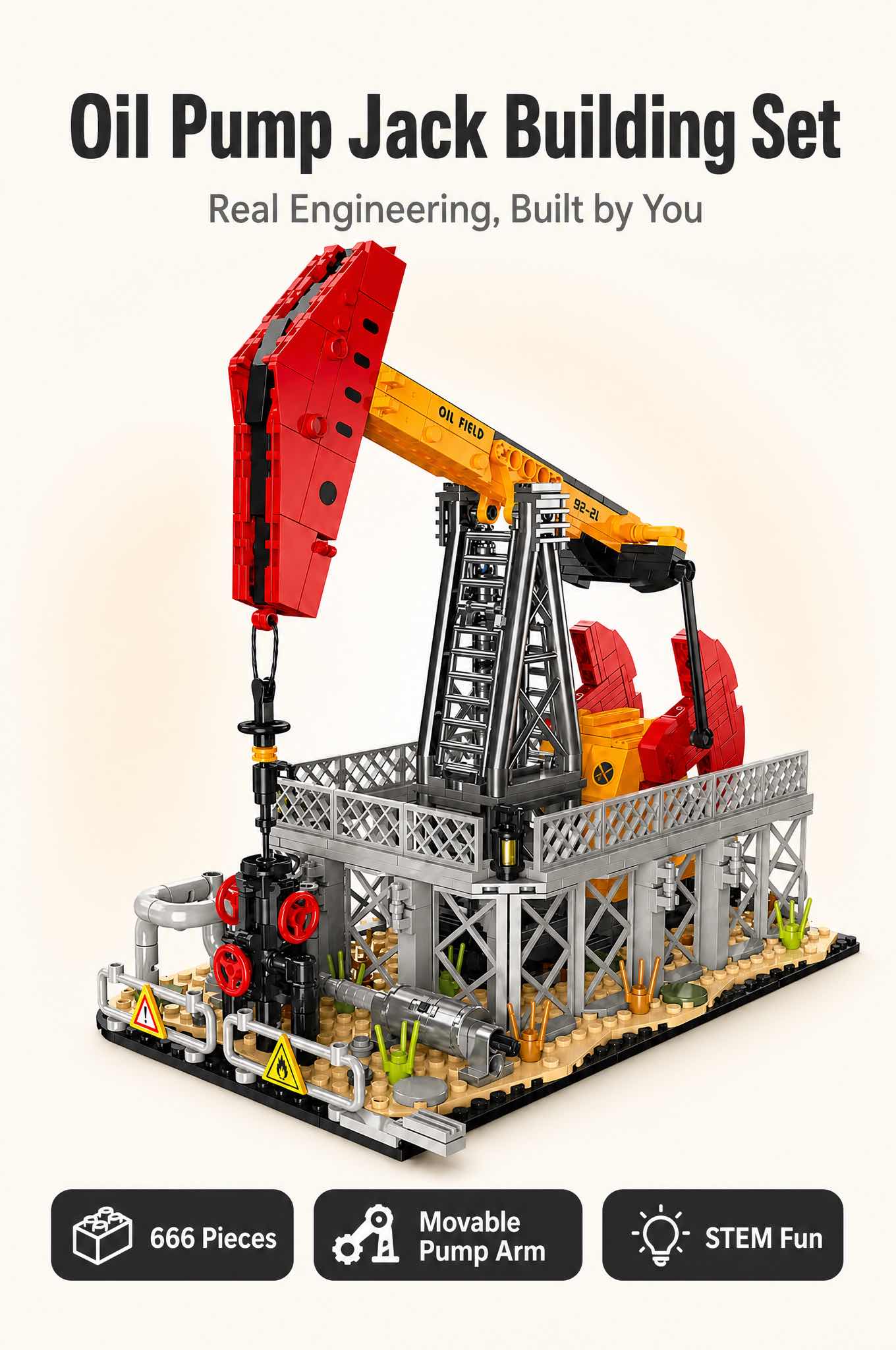 Oil Pump Jack Building Set 