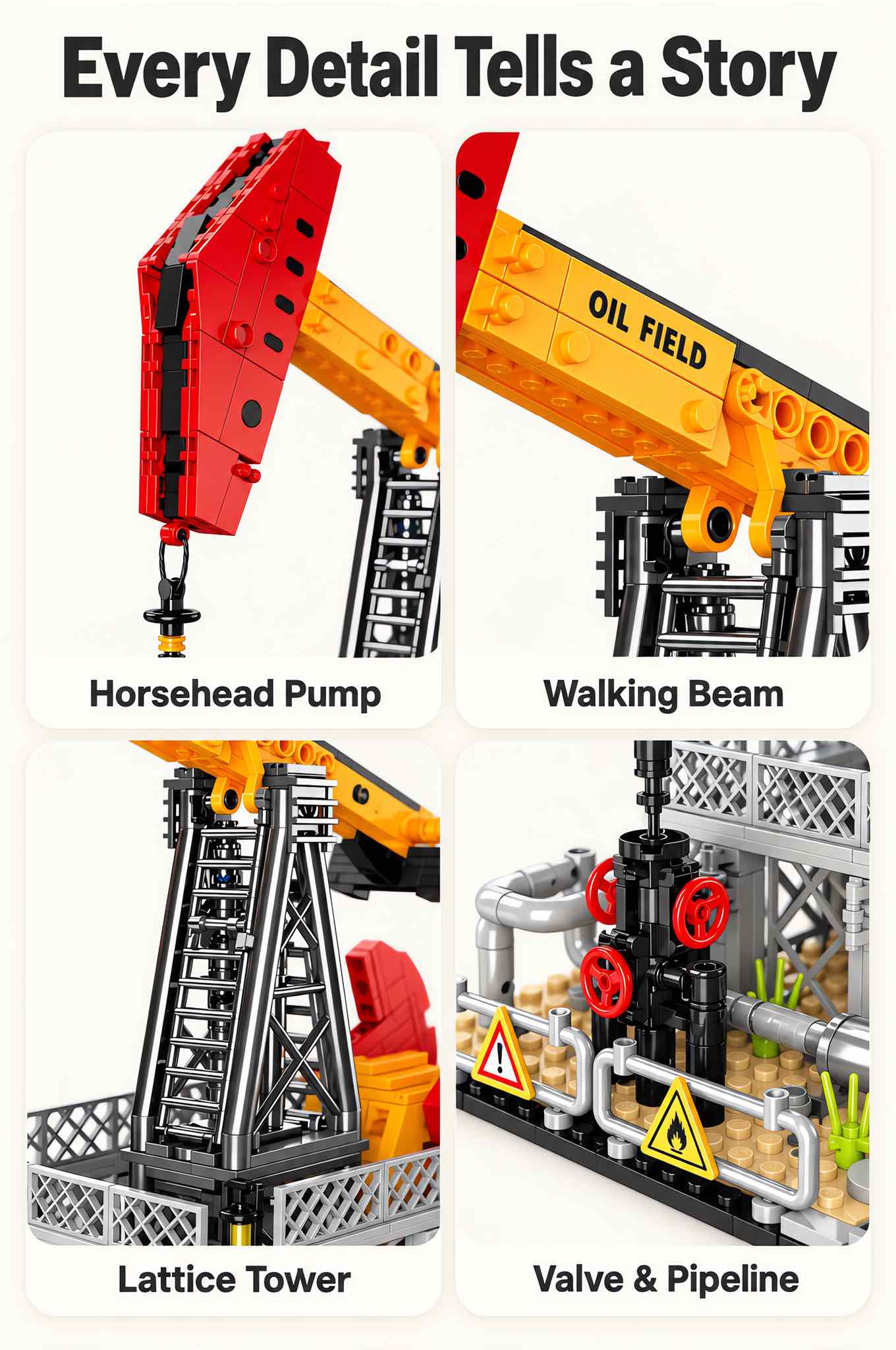 Oil Pump Jack Building Set 