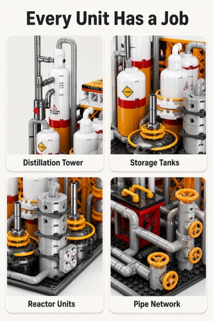 Oil Refinery Building Block Set