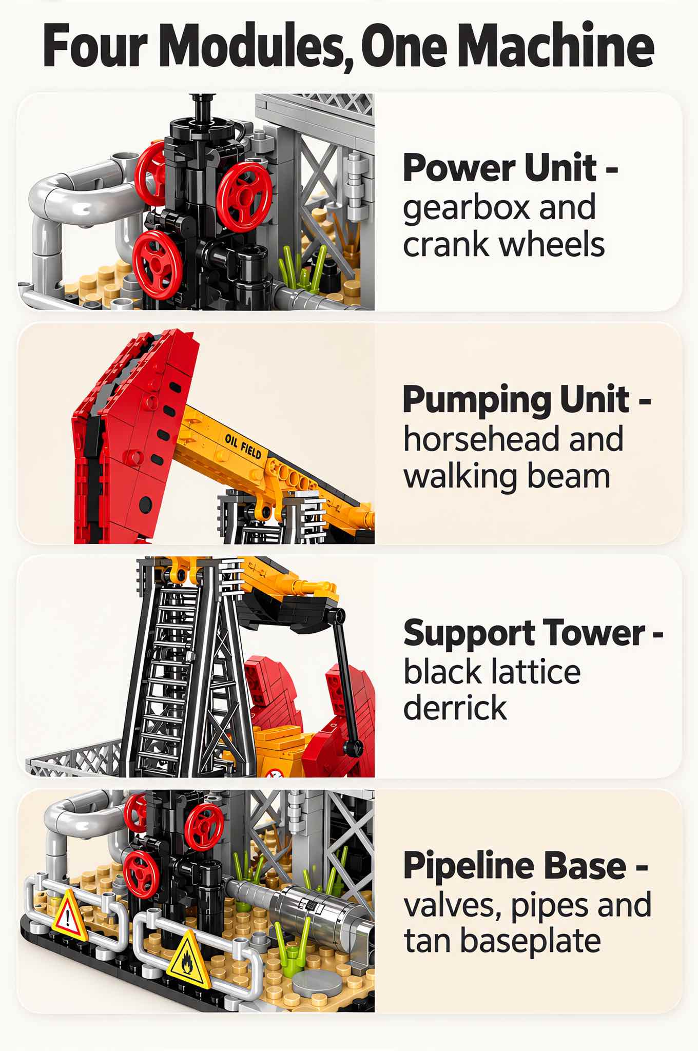 Oil Pump Jack Building Set 