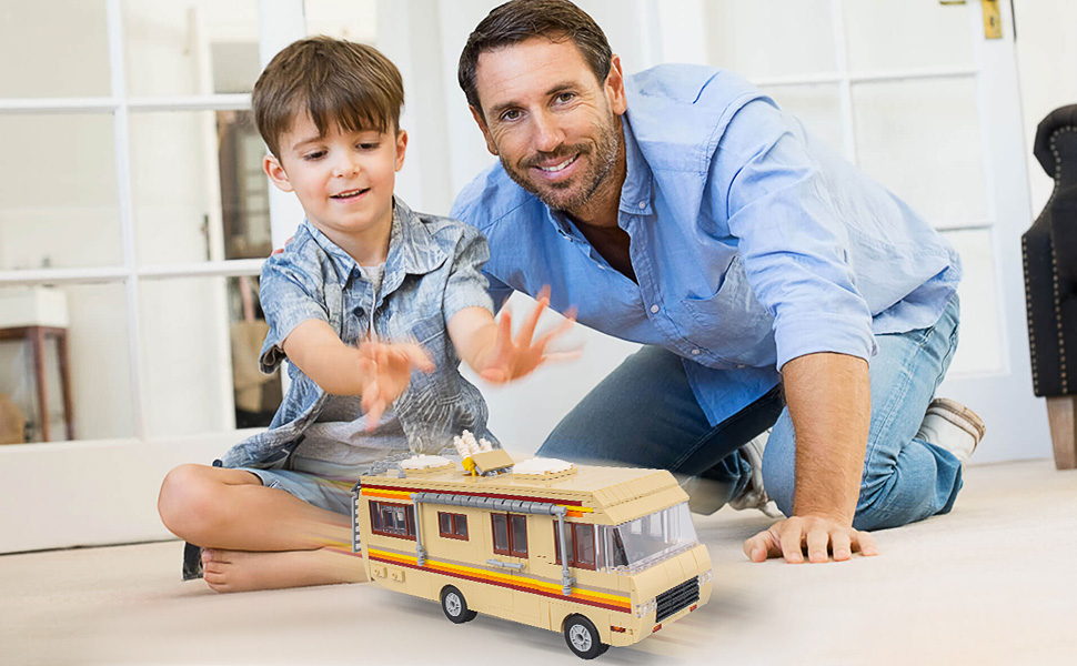 Camper Van Building Blocks Gift for Ages 8+ camper van building blocks gift for kids ages 8 plus and adult collectors
