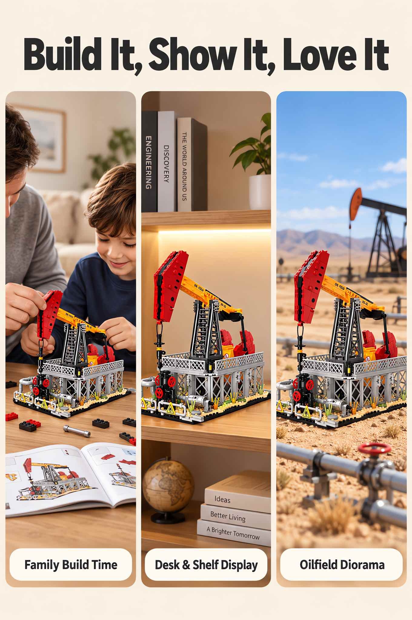 Oil Pump Jack Building Set 