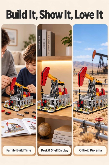 Oil Pump Jack Building Set 