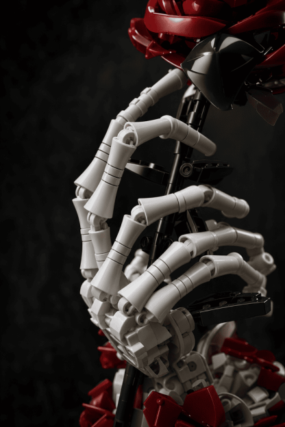 Gothic Skeleton Hand & Rose Brick Set