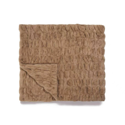 Iris Style Autumn Winter Tie-Dye Faux Rabbit Fur Blanket Ultra Soft Nap Leisure Blanket Simple Sofa Blanket Throw Blanket Light Luxury