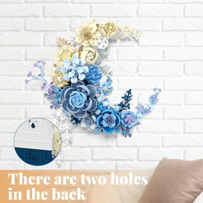 Moon Flower Building Set Botanical Collection Blossom for Wall Decor -934pcs