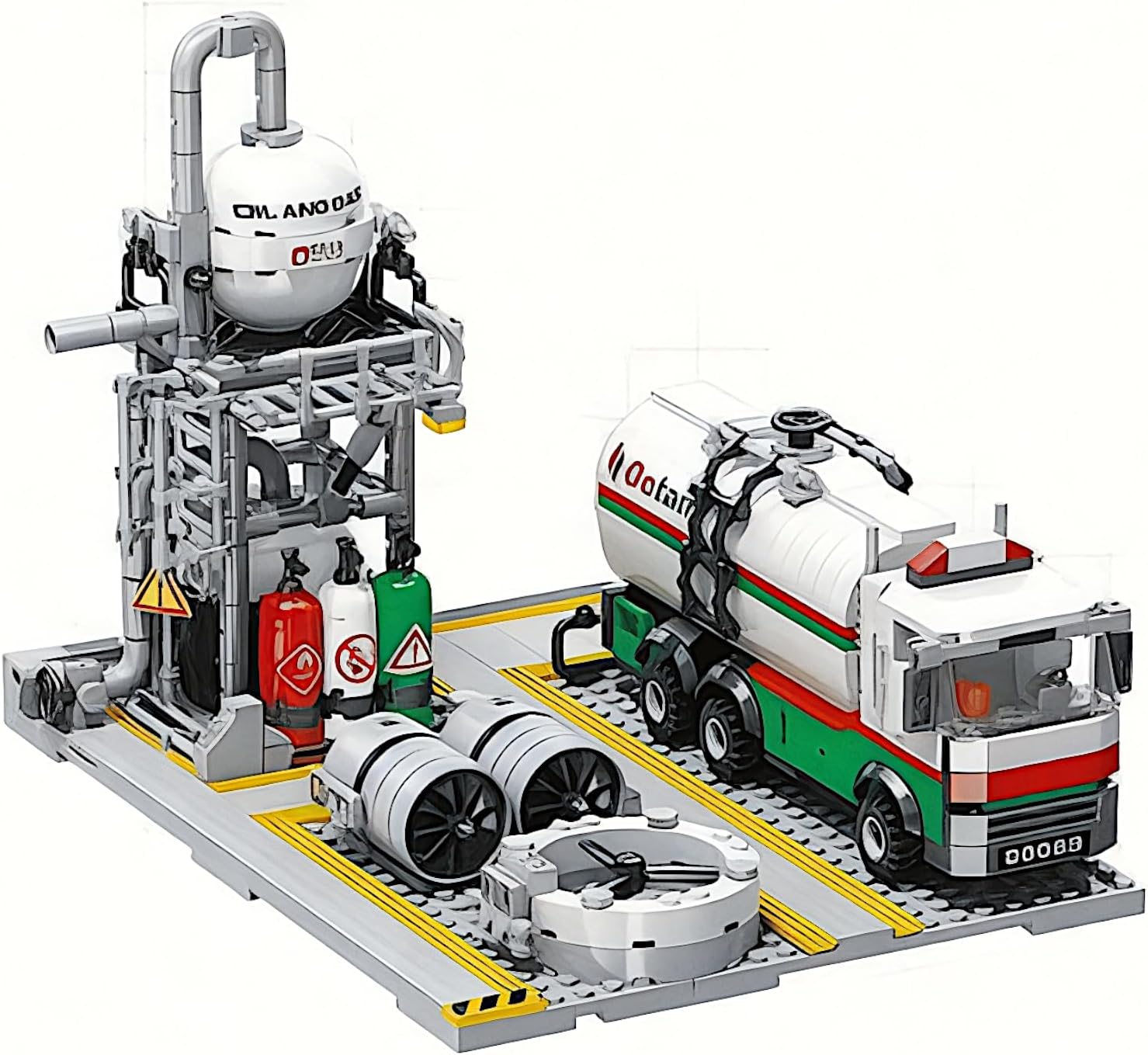 Natural Gas Storage Building Set | 704-Piece City MOC