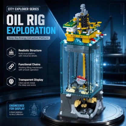 Semi-Submersible Drilling Platform Building Set | 1,064 Pieces