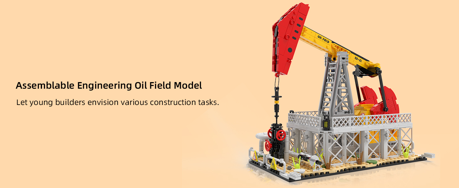 Petroleum engineering STEM building set for kids ages 8 plus and adult collectors