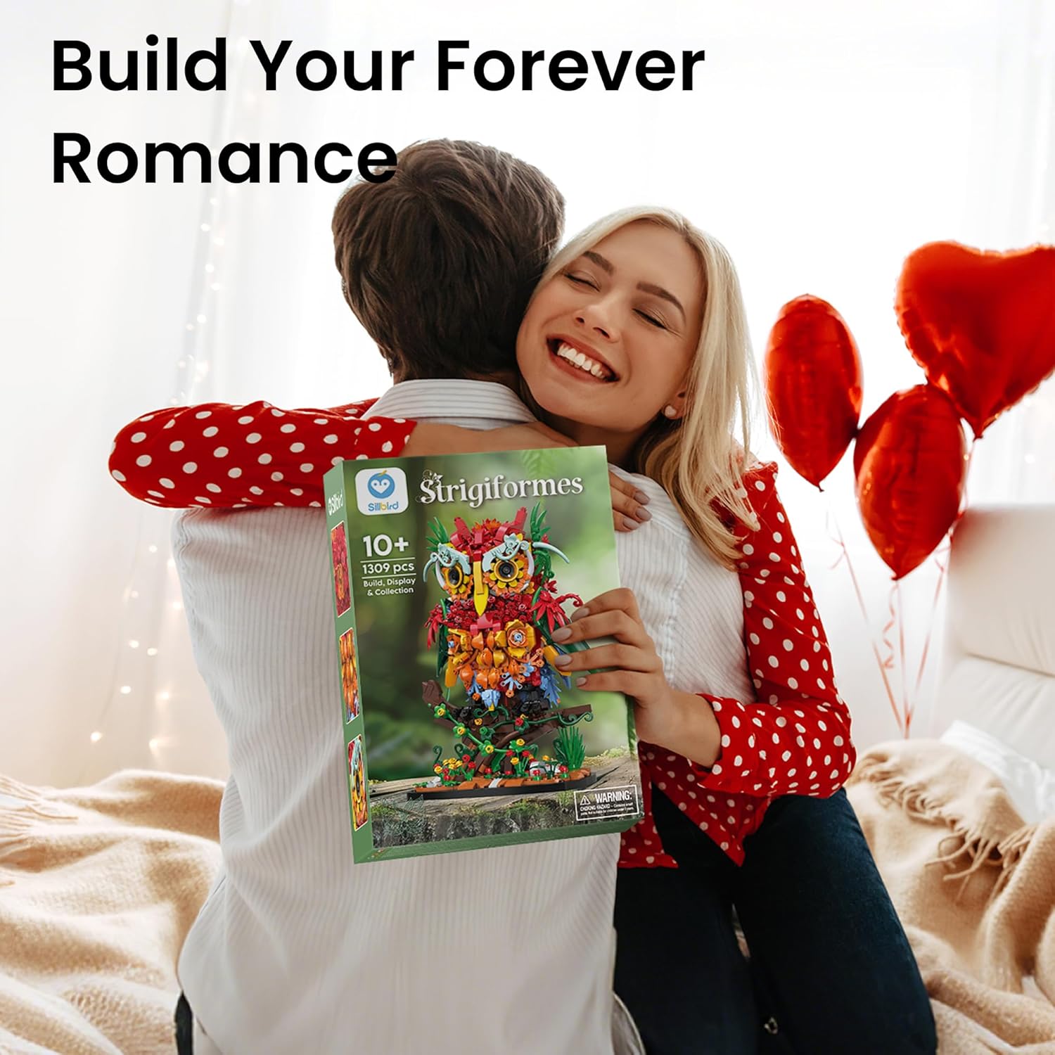 Enchanted Owl & Flower Bouquet Building Kit - Botanical Collection for Adults-wonderminiworld