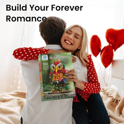 Enchanted Owl & Flower Bouquet Building Kit - Botanical Collection for Adults-wonderminiworld