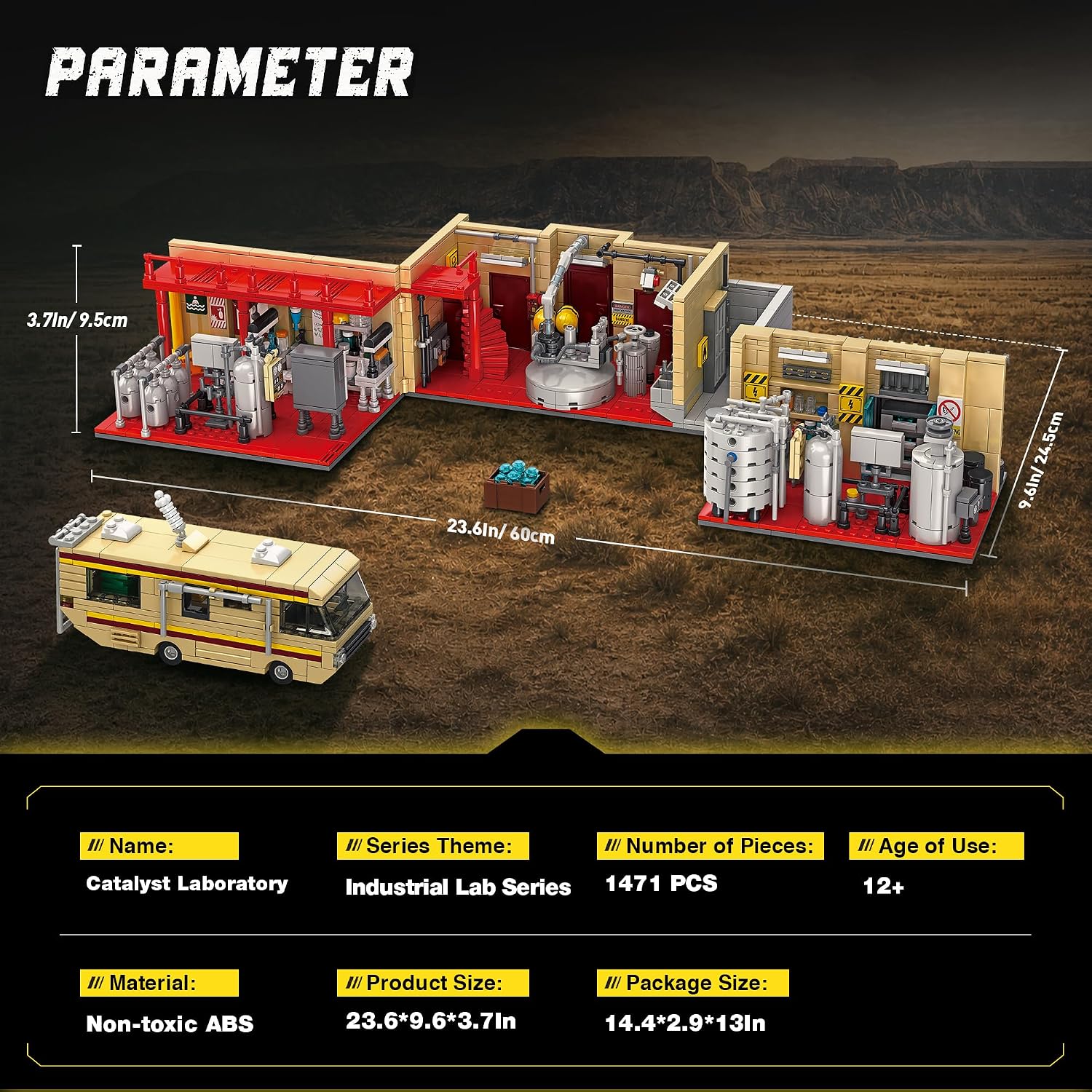 Chemistry Laboratory Building Set with LED – 1,471 Pieces