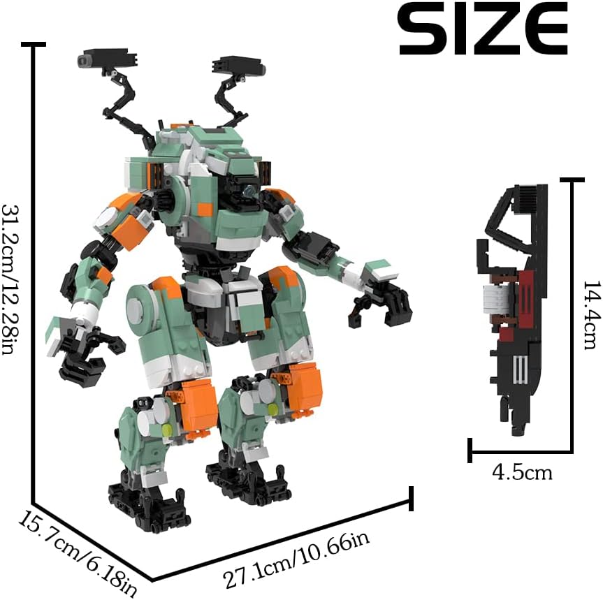 Mecha Robot Building Set – 1057-Piece Display Model
