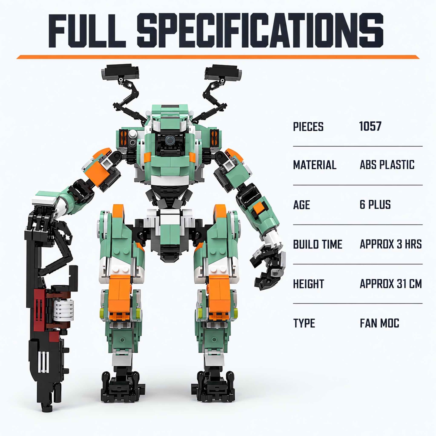 BT-7274 Inspired Vanguard Titan Mecha Building Set