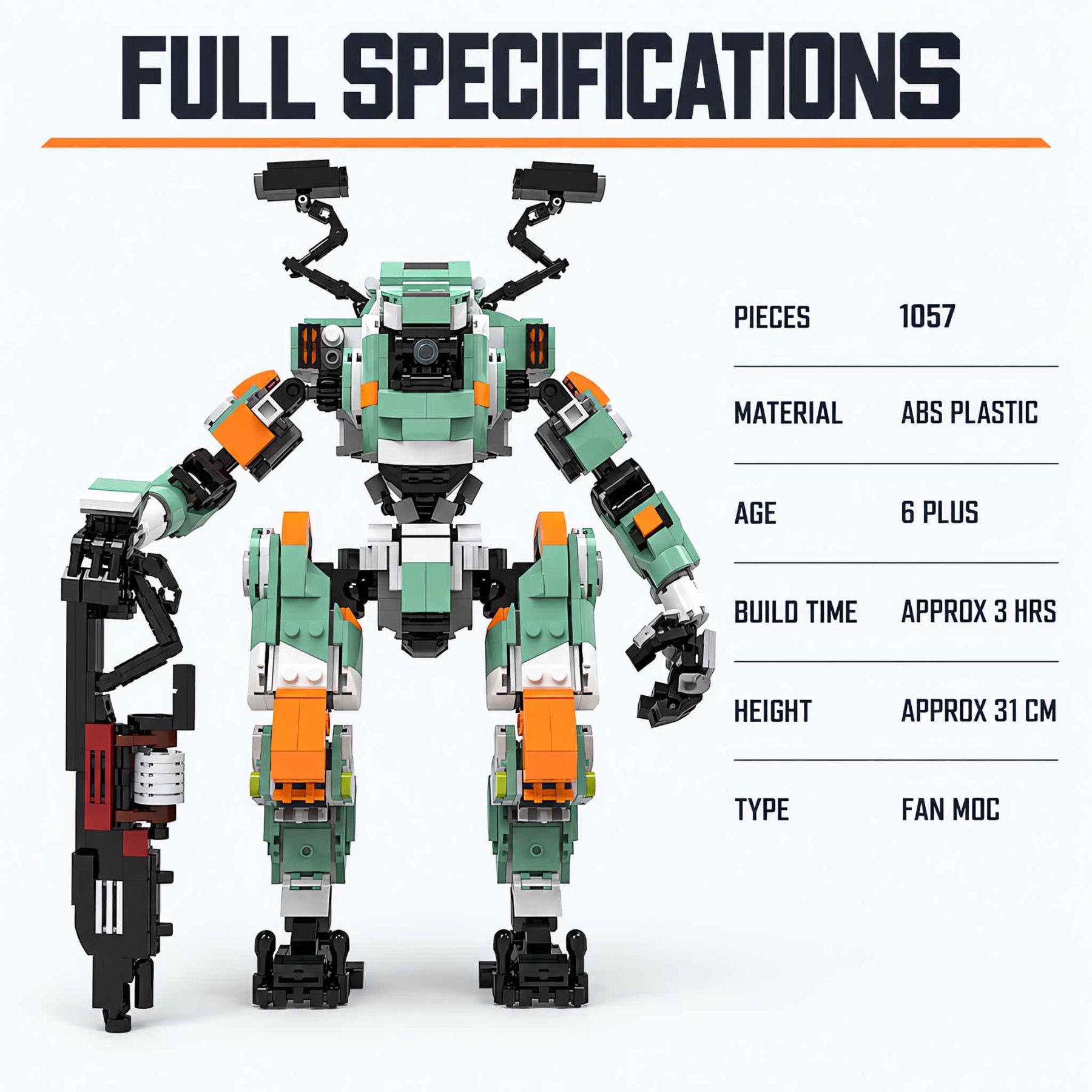 BT-7274 Inspired Vanguard Titan Mecha Building Set