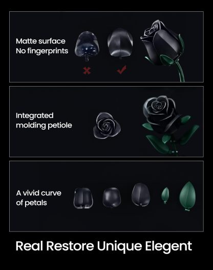 Gothic Black Rose Bouquet Building Set – 12 Never-Wilting Roses