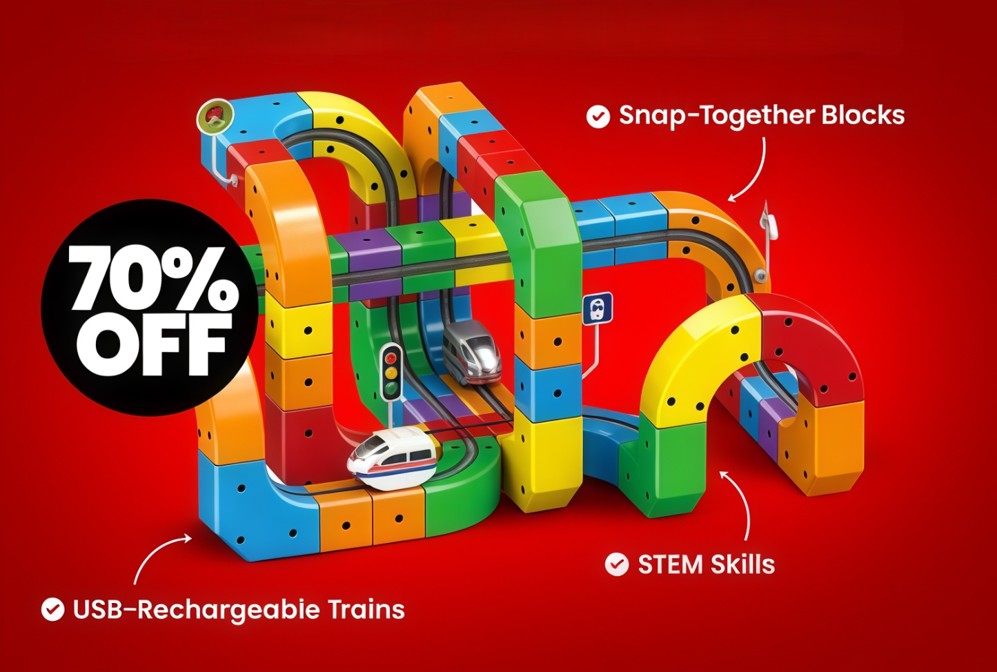 MagTrack Pro - Magnetic Electric Railway Builder (Limited Edition)