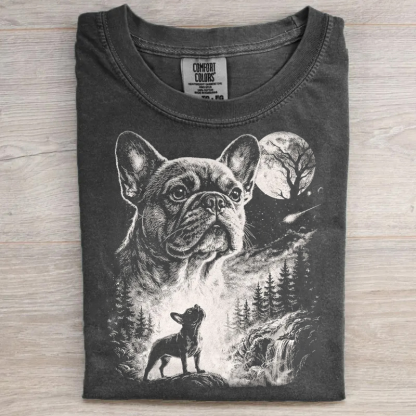 Bulldog Howling to The Moon T-shirt