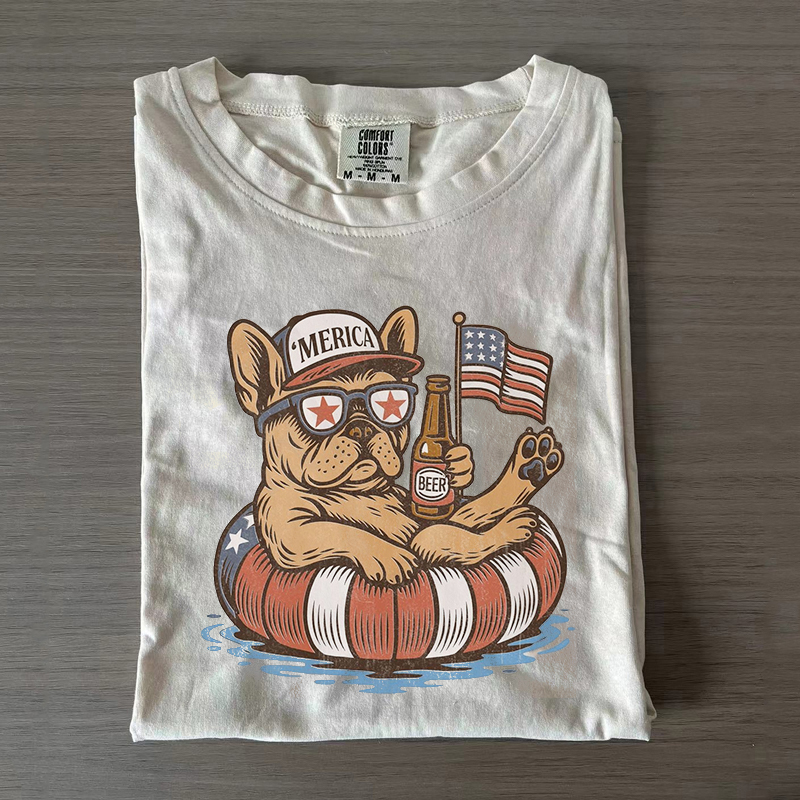 French Bulldog Fourth of July T-shirt
