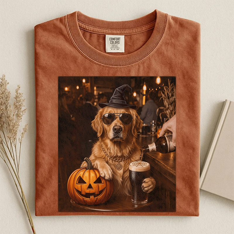 Golden Retriever Halloween T-shirt