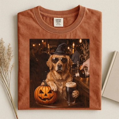 Golden Retriever Halloween T-shirt