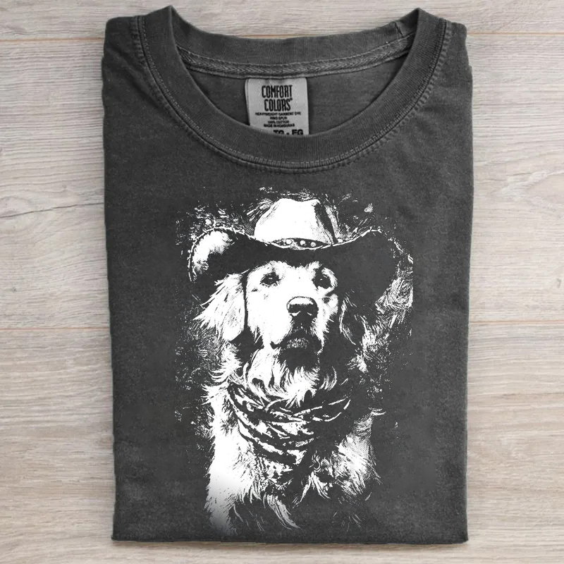 Golden Retriever Cowboy Dog T-shirt