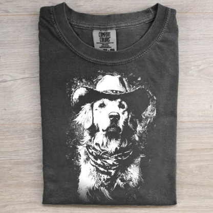 Golden Retriever Cowboy Dog T-shirt