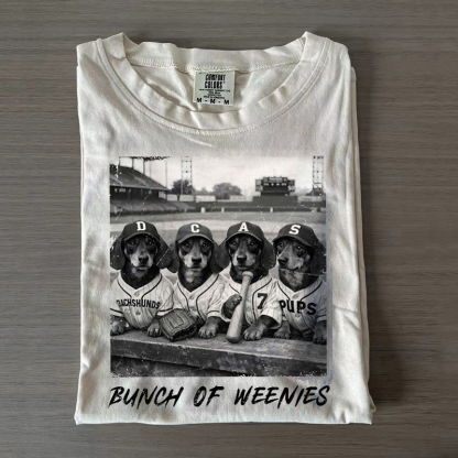 Funny Weenies Dachshunds Baseball T-shirt