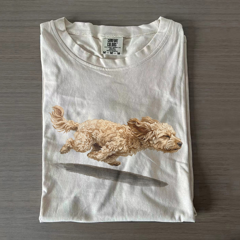 Running Cavapoo Dog Mom T-shirt