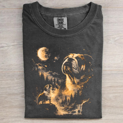Bulldog Howling to The Moon T-shirt