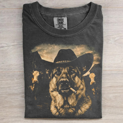 German Shepherd Western Graphic T-shirt