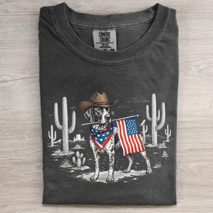 Patriotic Cowboy Dog T-shirt