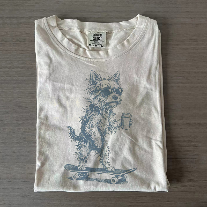 Yorkshire Terrier Yorkie Skateboard T-shirt