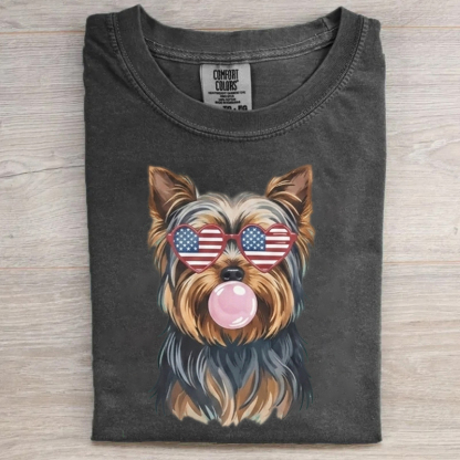 Patriotic Yorkie T-shirt