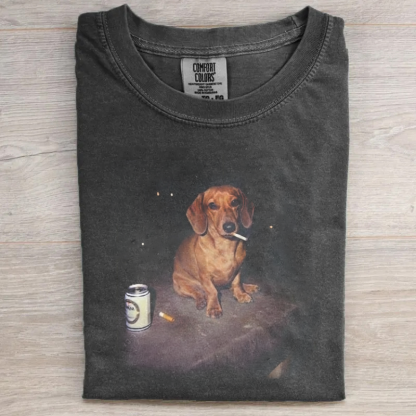 Funny Dachshund Smoking Meme T-shirt