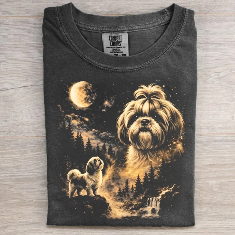 Shih Tzu Howling to The Moon T-shirt