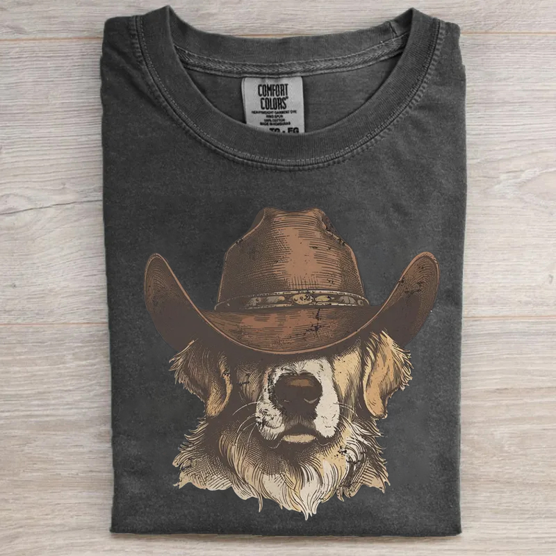 Golden Retriever Cowboy T-shirt