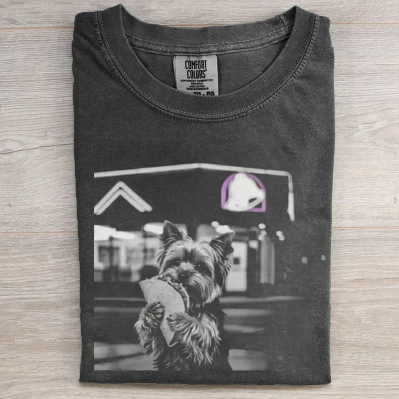 Yorkie Taco Lover Graphic T-shirt