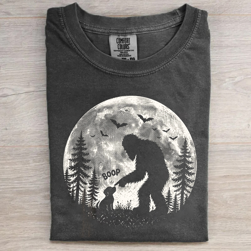 Halloween Bigfoot Boop Dog T-shirt