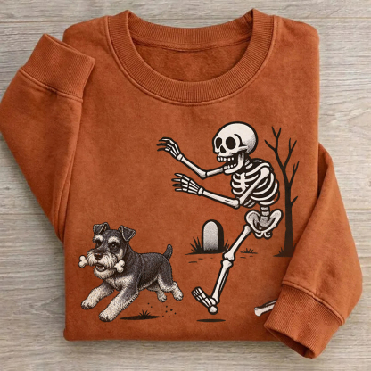 Halloween Schnauzer Dog Sweatshirt